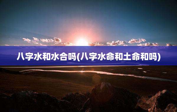 八字水和水合吗(八字水命和土命和吗)