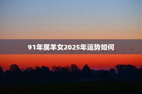 91年属羊女2025年运势如何