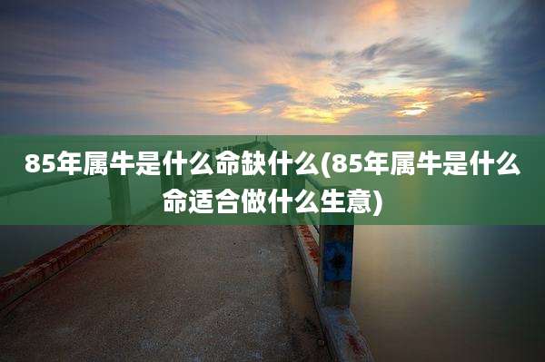85年属牛是什么命缺什么(85年属牛是什么命适合做什么生意)
