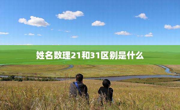姓名数理21和31区别是什么