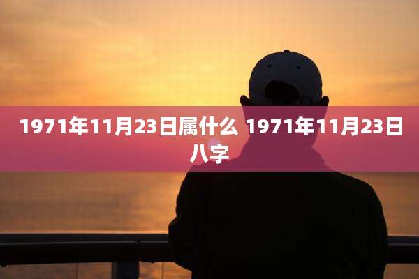 1971年11月23日属什么 1971年11月23日八字