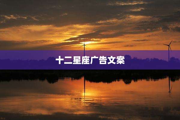 十二星座广告文案