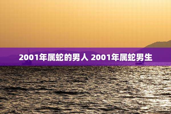 2001年属蛇的男人 2001年属蛇男生