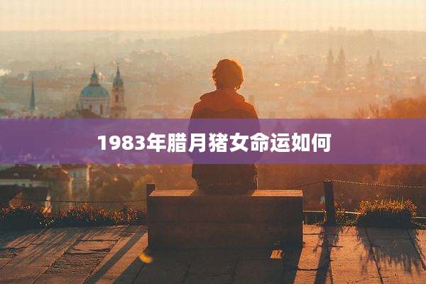 1983年腊月猪女命运如何