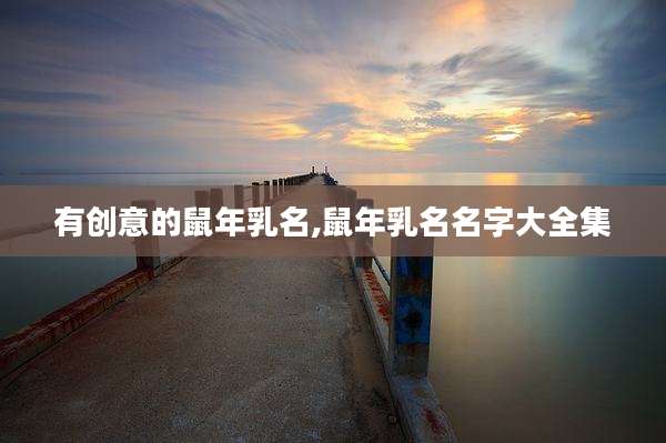 有创意的鼠年乳名,鼠年乳名名字大全集