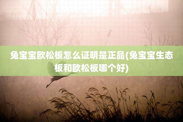 兔宝宝欧松板怎么证明是正品(兔宝宝生态板和欧松板哪个好)