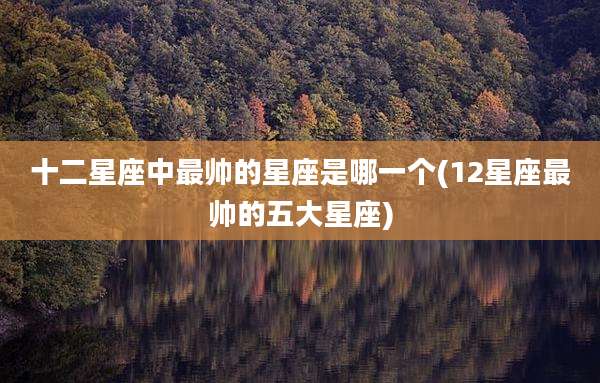 十二星座中最帅的星座是哪一个(12星座最帅的五大星座)