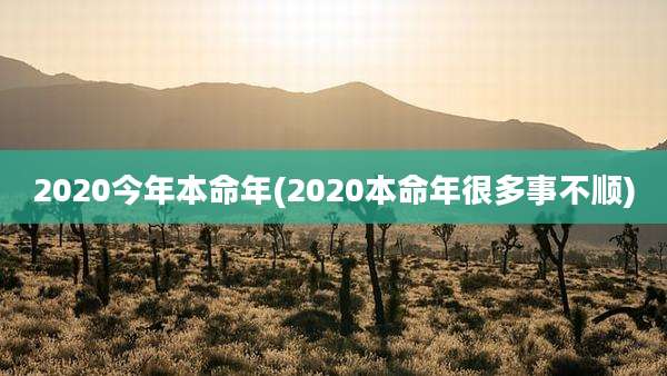 2020今年本命年(2020本命年很多事不顺)