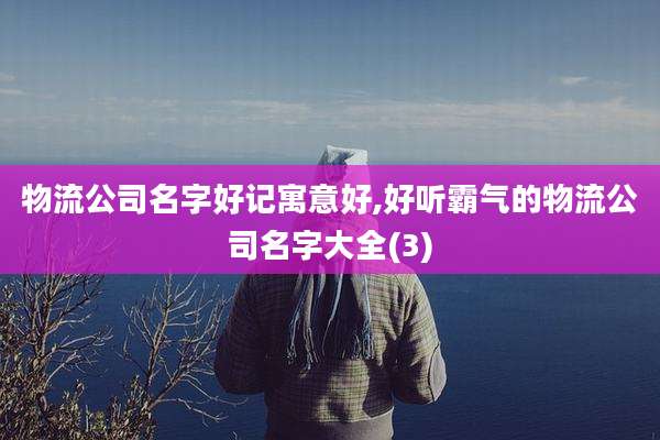 物流公司名字好记寓意好,好听霸气的物流公司名字大全(3)