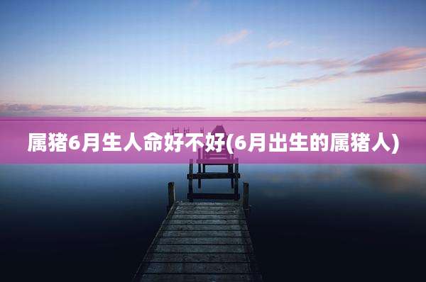 属猪6月生人命好不好(6月出生的属猪人)