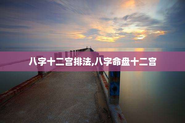 八字十二宫排法,八字命盘十二宫