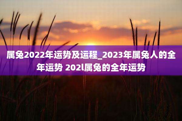 属兔2022年运势及运程_2023年属兔人的全年运势 202l属兔的全年运势