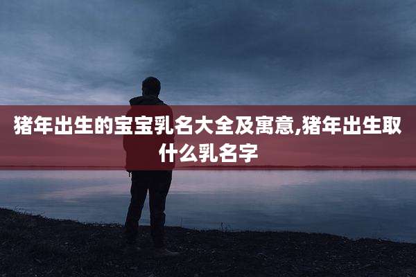 猪年出生的宝宝乳名大全及寓意,猪年出生取什么乳名字