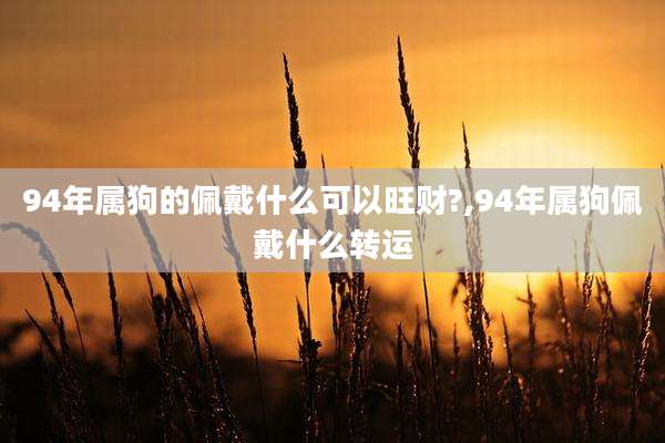 94年属狗的佩戴什么可以旺财?,94年属狗佩戴什么转运