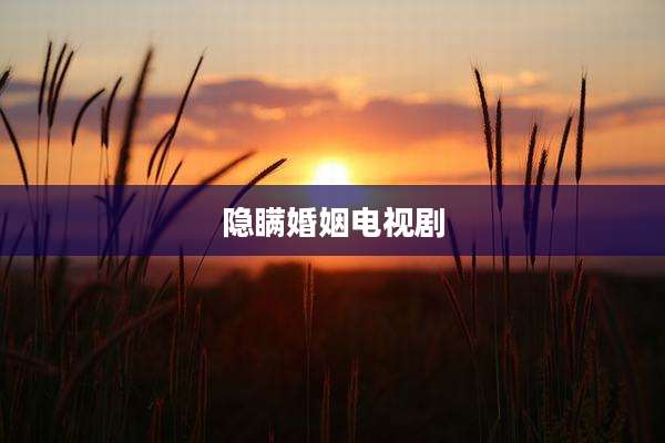 隐瞒婚姻电视剧