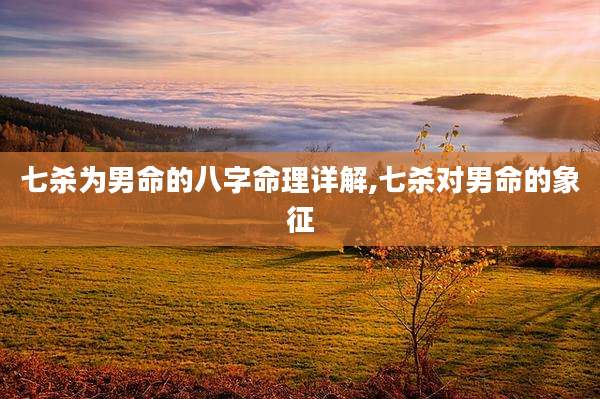 七杀为男命的八字命理详解,七杀对男命的象征