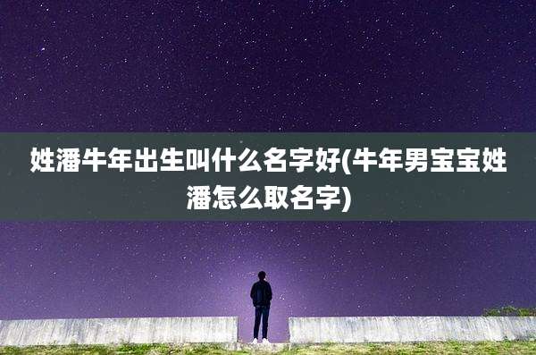 姓潘牛年出生叫什么名字好(牛年男宝宝姓潘怎么取名字)