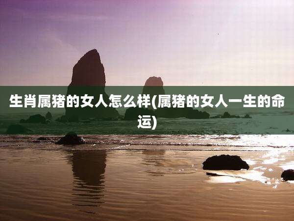 生肖属猪的女人怎么样(属猪的女人一生的命运)