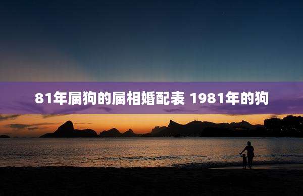 81年属狗的属相婚配表 1981年的狗