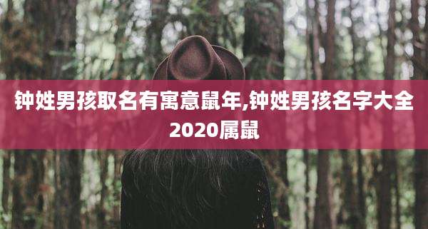 钟姓男孩取名有寓意鼠年,钟姓男孩名字大全2020属鼠