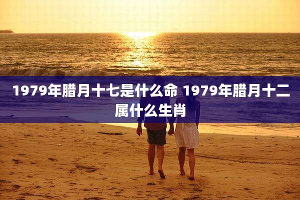 1979年腊月十七是什么命 1979年腊月十二属什么生肖