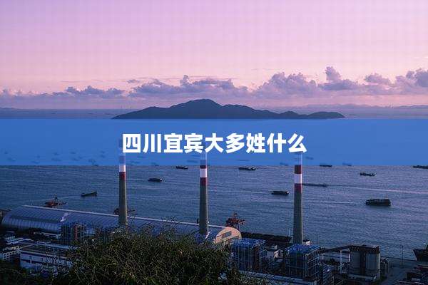 四川宜宾大多姓什么