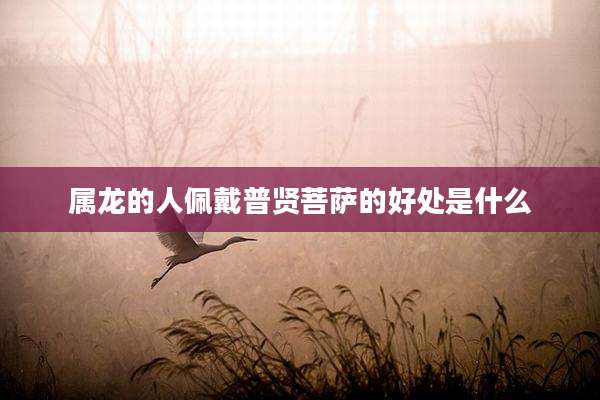 属龙的人佩戴普贤菩萨的好处是什么