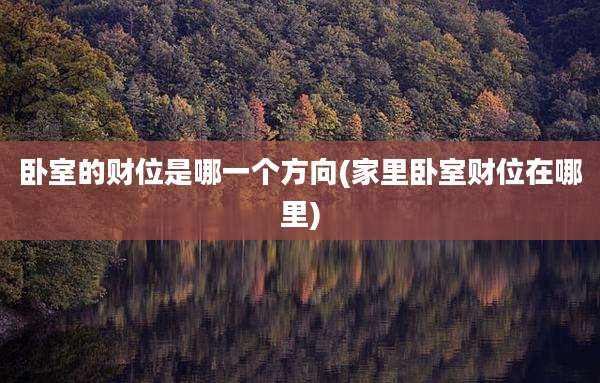 卧室的财位是哪一个方向(家里卧室财位在哪里)