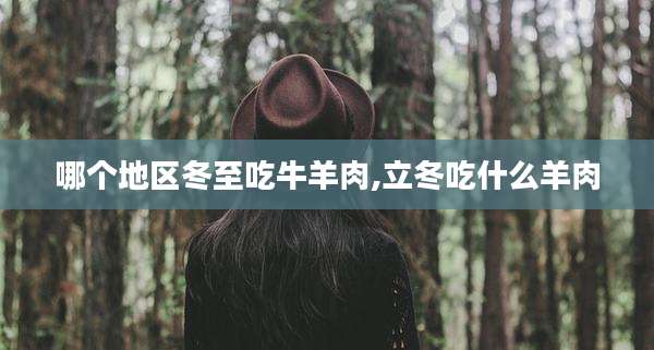 哪个地区冬至吃牛羊肉,立冬吃什么羊肉