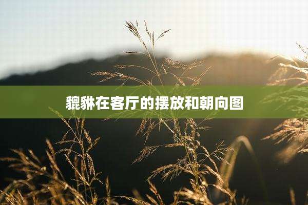 貔貅在客厅的摆放和朝向图