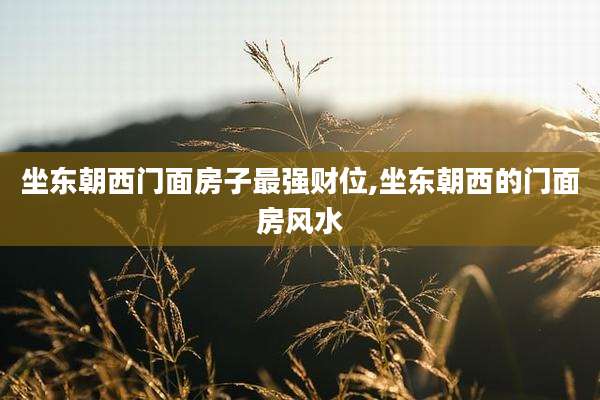 坐东朝西门面房子最强财位,坐东朝西的门面房风水