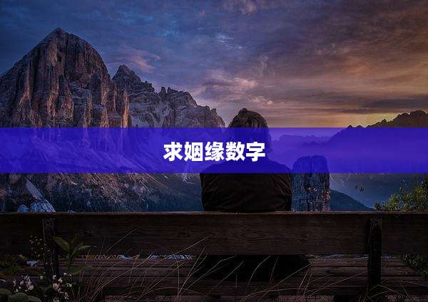 求姻缘数字