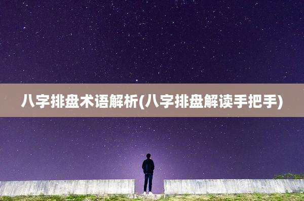 八字排盘术语解析(八字排盘解读手把手)