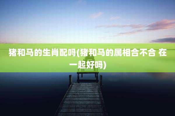 猪和马的生肖配吗(猪和马的属相合不合 在一起好吗)