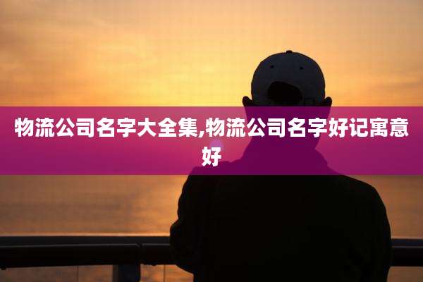 物流公司名字大全集,物流公司名字好记寓意好