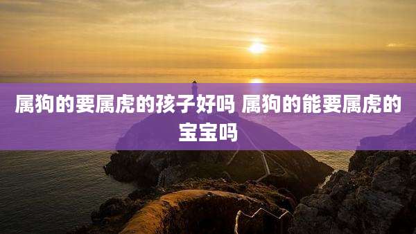 属狗的要属虎的孩子好吗 属狗的能要属虎的宝宝吗