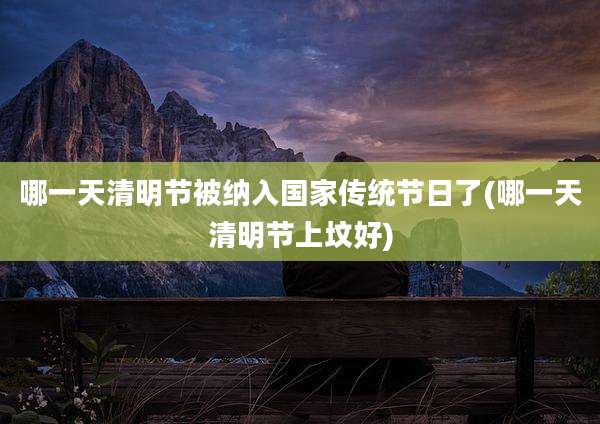 哪一天清明节被纳入国家传统节日了(哪一天清明节上坟好)