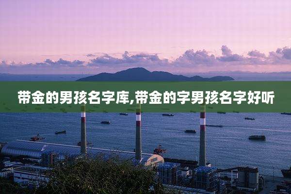 带金的男孩名字库,带金的字男孩名字好听