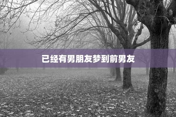 已经有男朋友梦到前男友