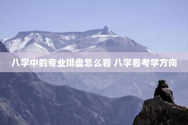 八字中的专业排盘怎么看 八字看考学方向