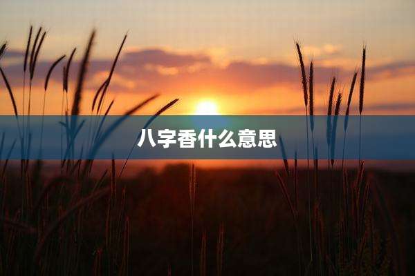八字香什么意思