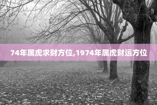 74年属虎求财方位,1974年属虎财运方位