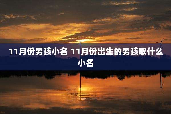 11月份男孩小名 11月份出生的男孩取什么小名