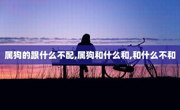 属狗的跟什么不配,属狗和什么和,和什么不和