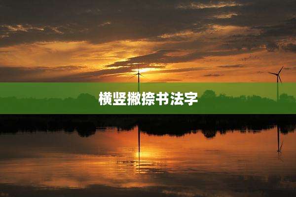 横竖撇捺书法字