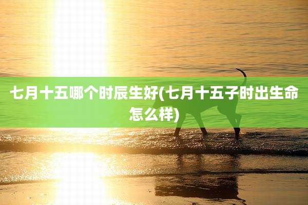 七月十五哪个时辰生好(七月十五子时出生命怎么样)