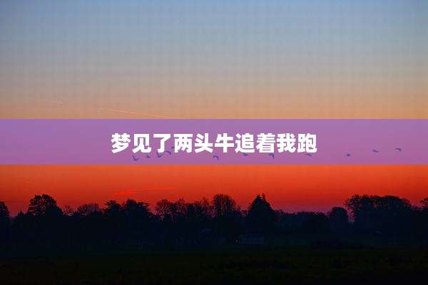 梦见了两头牛追着我跑