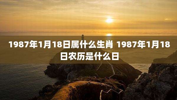 1987年1月18日属什么生肖 1987年1月18日农历是什么日