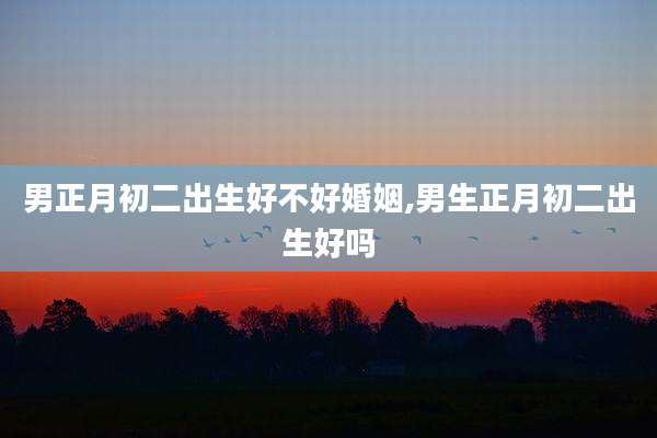 男正月初二出生好不好婚姻,男生正月初二出生好吗