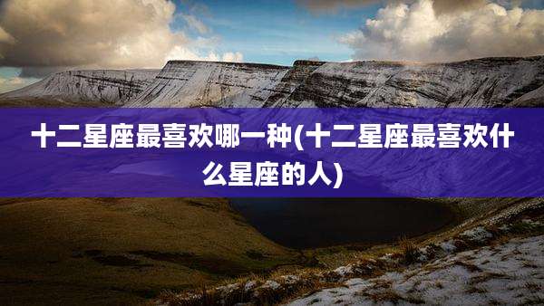 十二星座最喜欢哪一种(十二星座最喜欢什么星座的人)